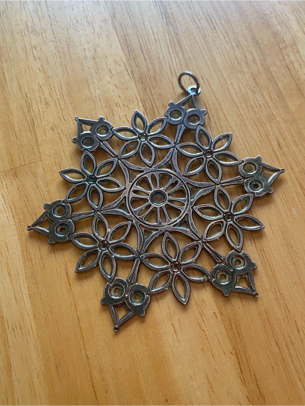 Vintage 1996 MMA Silver Plated Snowflake Ornament Collectable Christmas